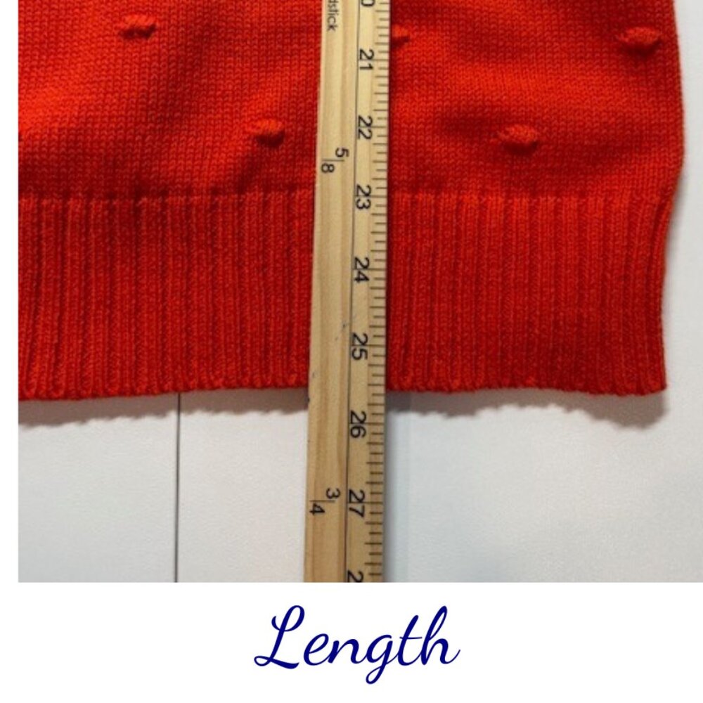 Crown & Ivy Women’s Orange Textured Sweater Size Large NWT - Picture 6 of 6
